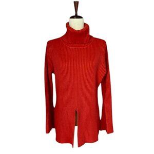 Runaway Australian Women's Rust Orange Turtleneck Sweater A Line Size Medium